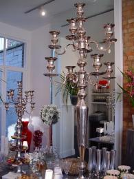 Giant chrome candelabra