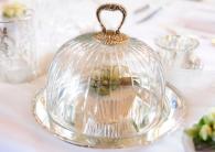 glass vintage cake stands