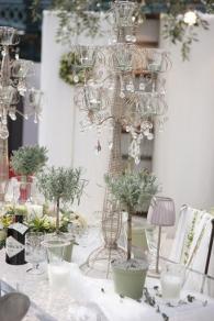 silver wired candelabras