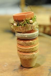 decorated terracotta pots